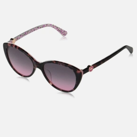New Kate Spade Women's Cat Eye Sunglasses Visalia/G/S 0HT8/FF Pink Havana 55mm